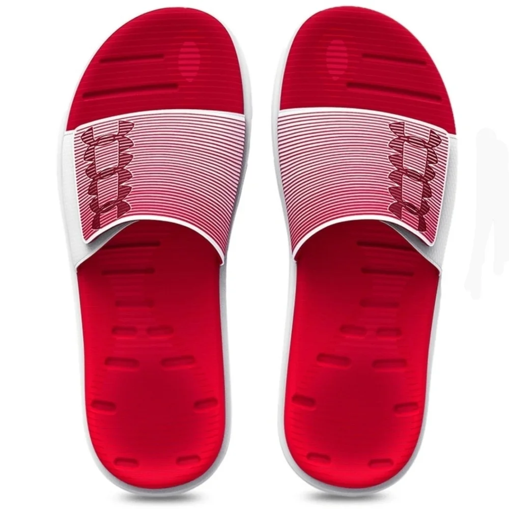 Under Armour Mercenary Red Slides Size 2